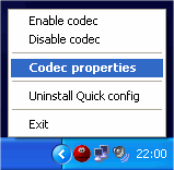 Codec properties